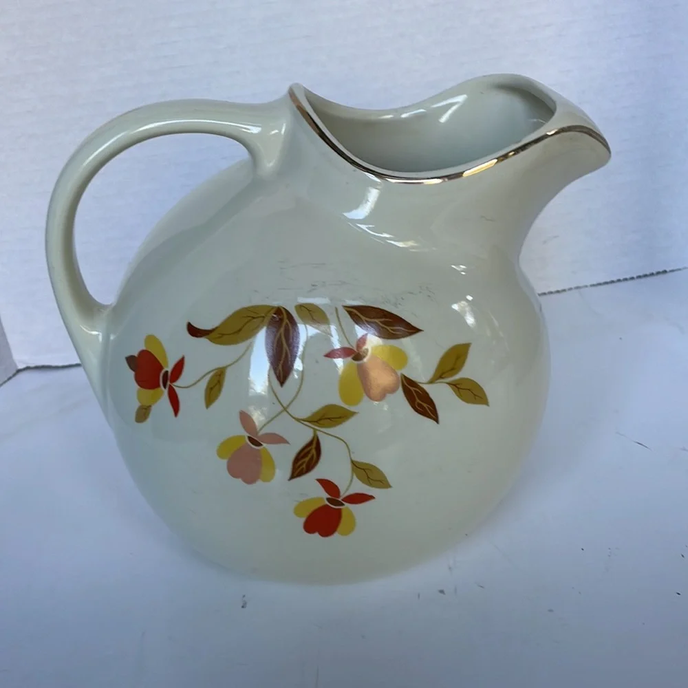 Hall Superior pitcher vintage USA Jewel Autumn leaf